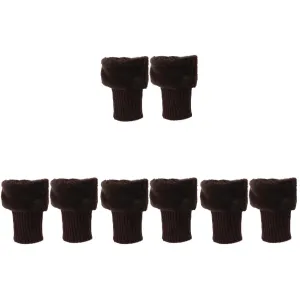 1 Pair Furry Leg Warmers for Women Stylish Winter Accessories Protective Knit Covers for Cold Weather for Fashionable Outfits Autumn and Winter