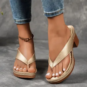 2025 Womens Chunky Heel Thong Sandals Flip Flops Slip On Square Open Toe Slippers Low Stacked Heeled Mules,Summer Wedges Casual Shoes,Comfortable Low Heels Slides