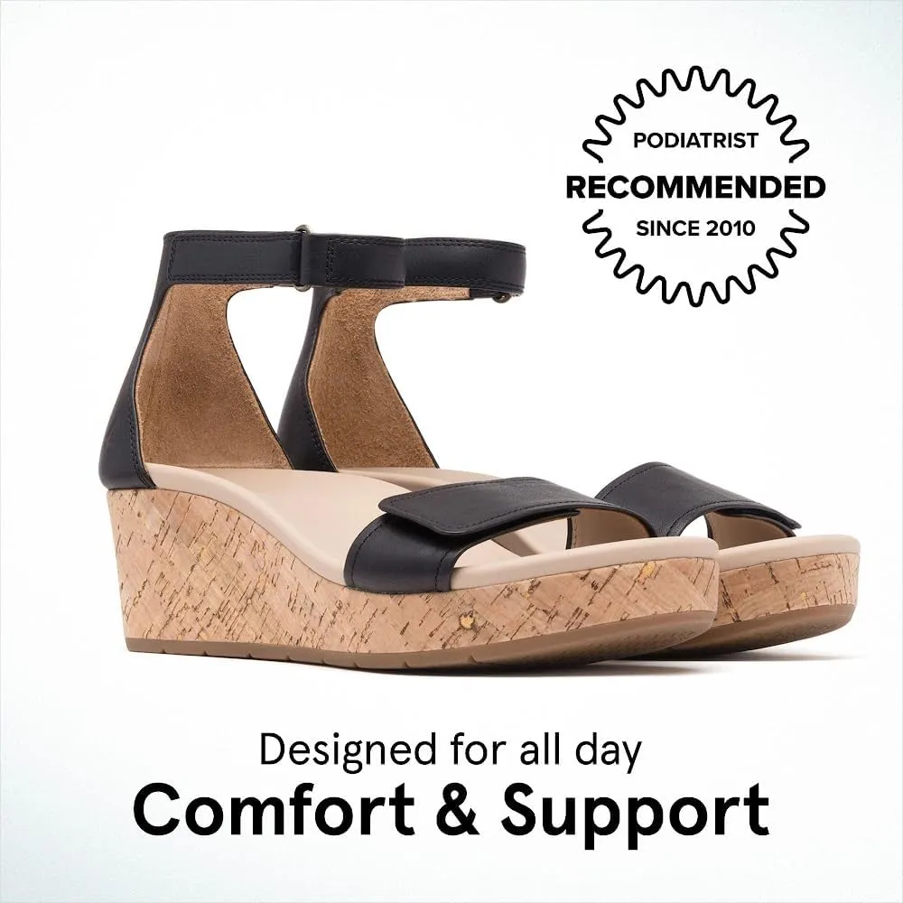 ABEO Riviera Ankle Sandals For Women | Arch Support Sandals Women's | Wedge Sandals For Women | Built-In Orthotic Insole