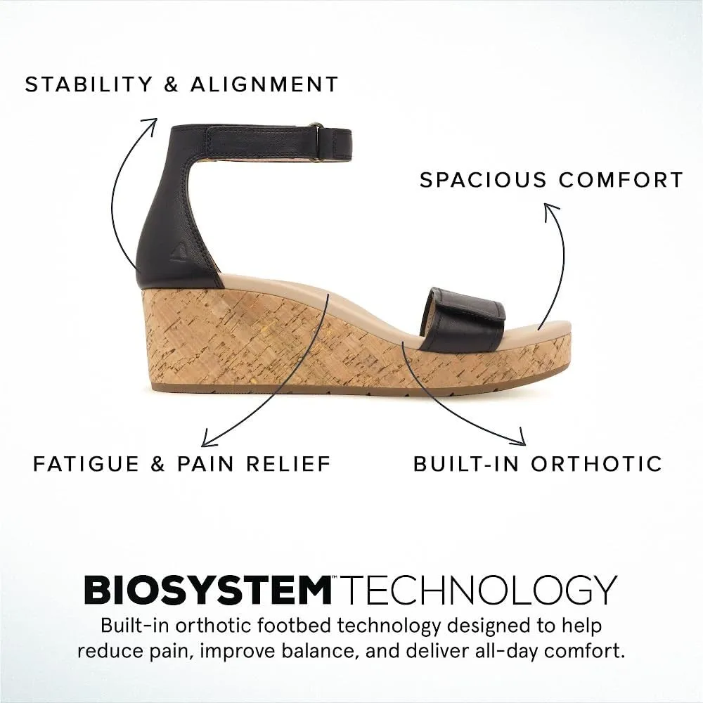 ABEO Riviera Ankle Sandals For Women | Arch Support Sandals Women's | Wedge Sandals For Women | Built-In Orthotic Insole