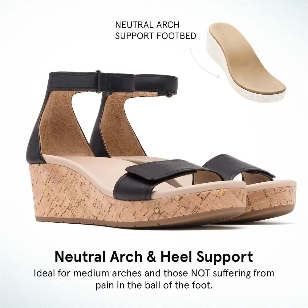 ABEO Riviera Ankle Sandals For Women | Arch Support Sandals Women's | Wedge Sandals For Women | Built-In Orthotic Insole