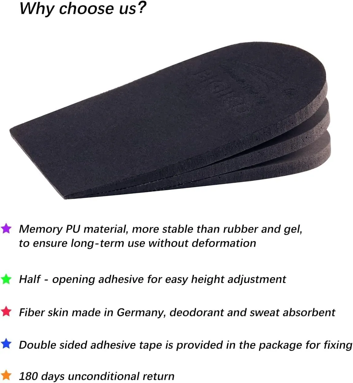 Adjustable Orthopedic Heel Lift for Leg Length Discrepancies and Heel Pain,Sports Injuries,and Achilles tendonitis,Height Increase Insoles