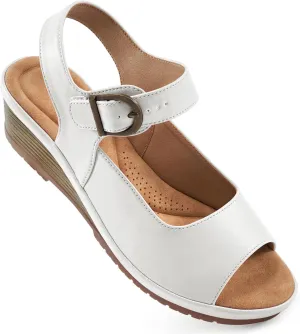 Alicegana Womens Wedge Sandals Comfortable Low Heel Dressy Summer Platform Shoes Ankle Strap Casual Non Slip Wedges