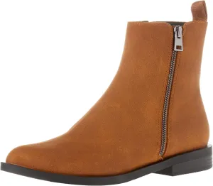 Amazon Essentials Women's Exterior Zip Flat Ankle Boot