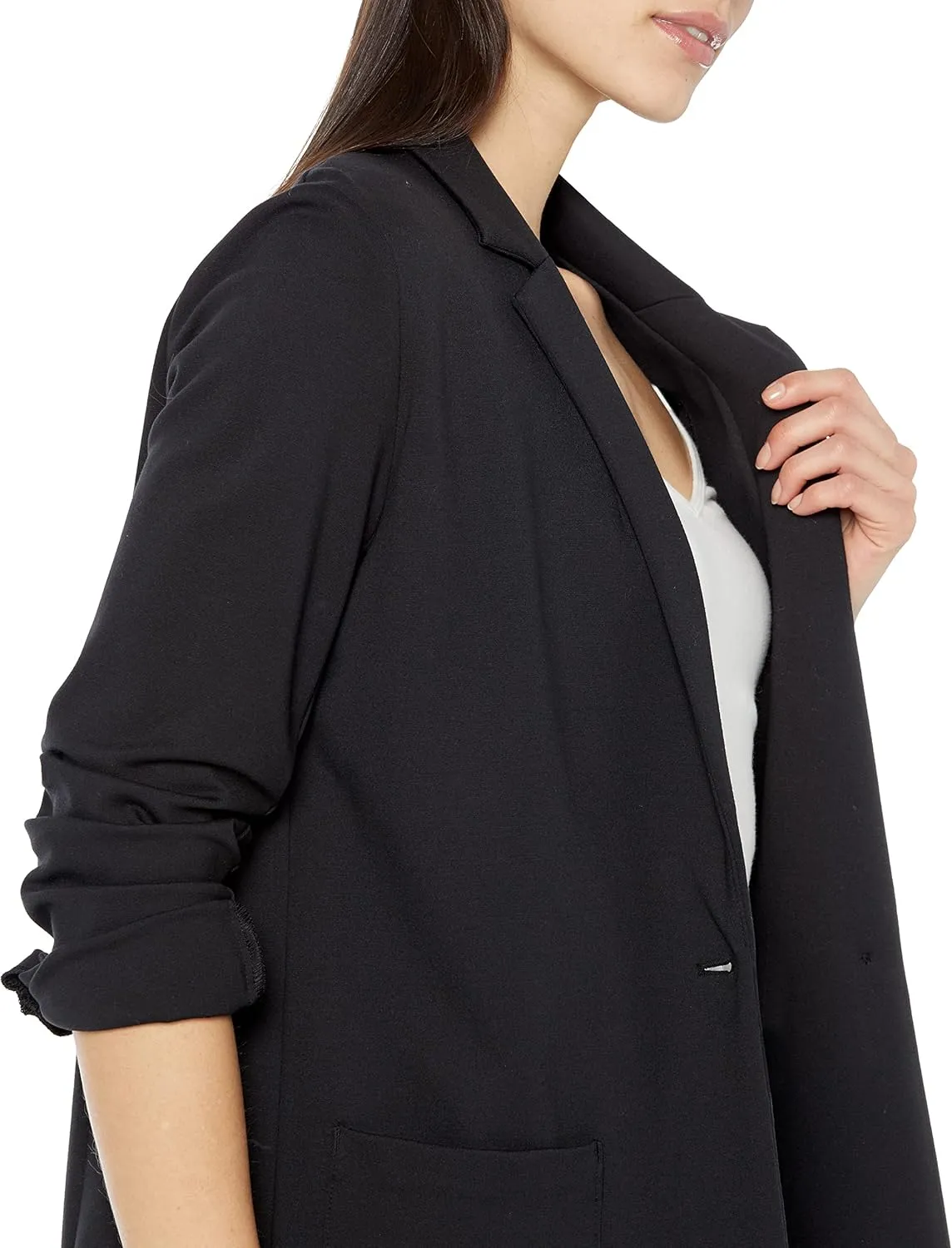 Amazon Essentials Women's Relaxed-Fit Soft Ponte Blazer