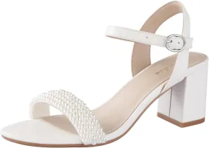 Ankis Nude Black Heels, 2.5'' Block Chunky White Clear Silver Heel Dressy Open Toe Heels For Women Ankle Strap Low Short Thick Strappy Dress Comfortable Sandal Casual Party Wedding Event Summer Shoes