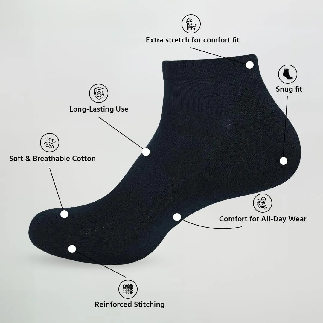 Ankle Socks Women |8 Pack|Running Athletic Cotton Loafers Shoes Casual Wear|Sports Gym Active Everyday Sock