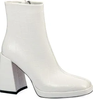 ANN CREEK Women's Ankle Boots Chunky Heel Booties Side Zipper Square Toe High Heel Casual Boots
