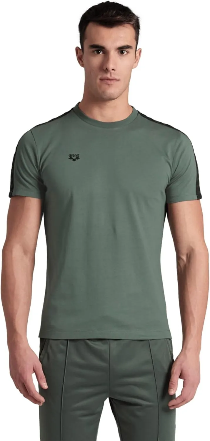 ARENA Men's Team T-Shirt 100% Cotton Slim Fit Short Sleeve Casual Athletic Wear