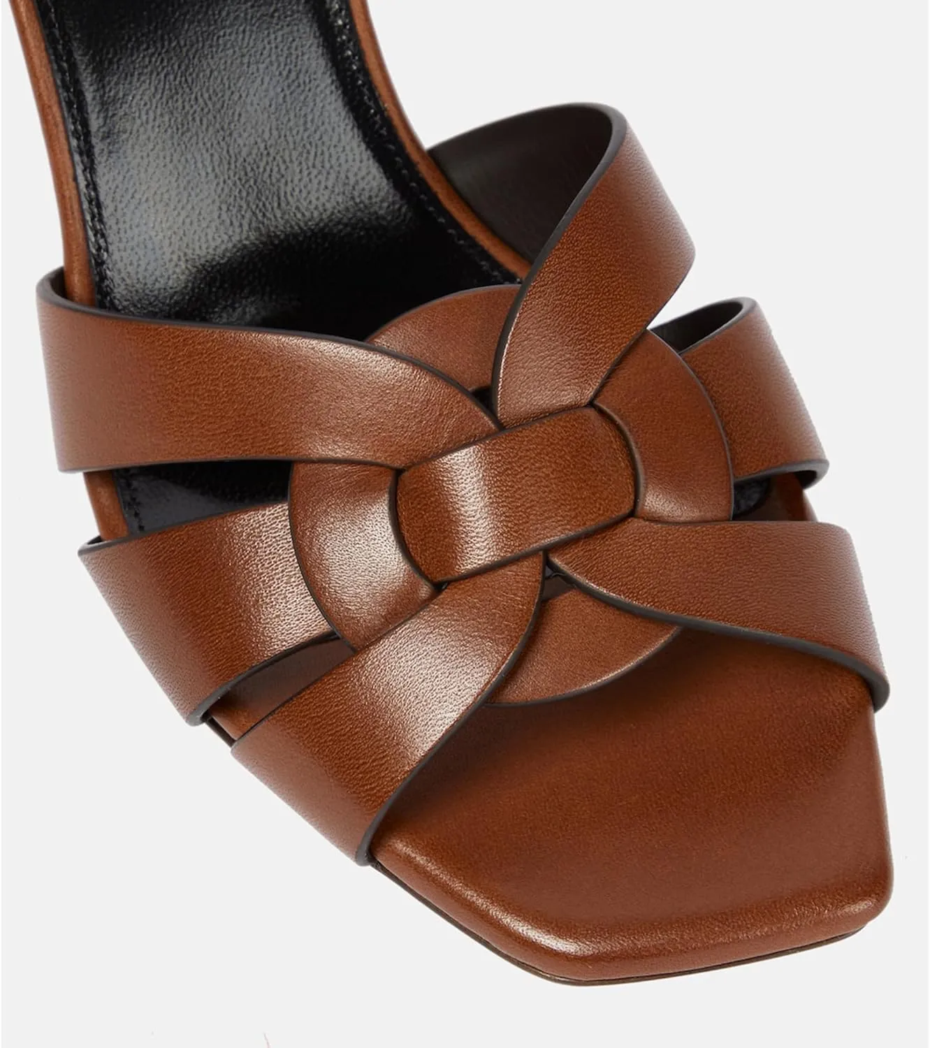 Arqa Open Toe Heeled Mules for Women with Intertwining Straps Featuring Squared Toe & Stiletto Heel Pumps Wedding Dress Slip on Sandals