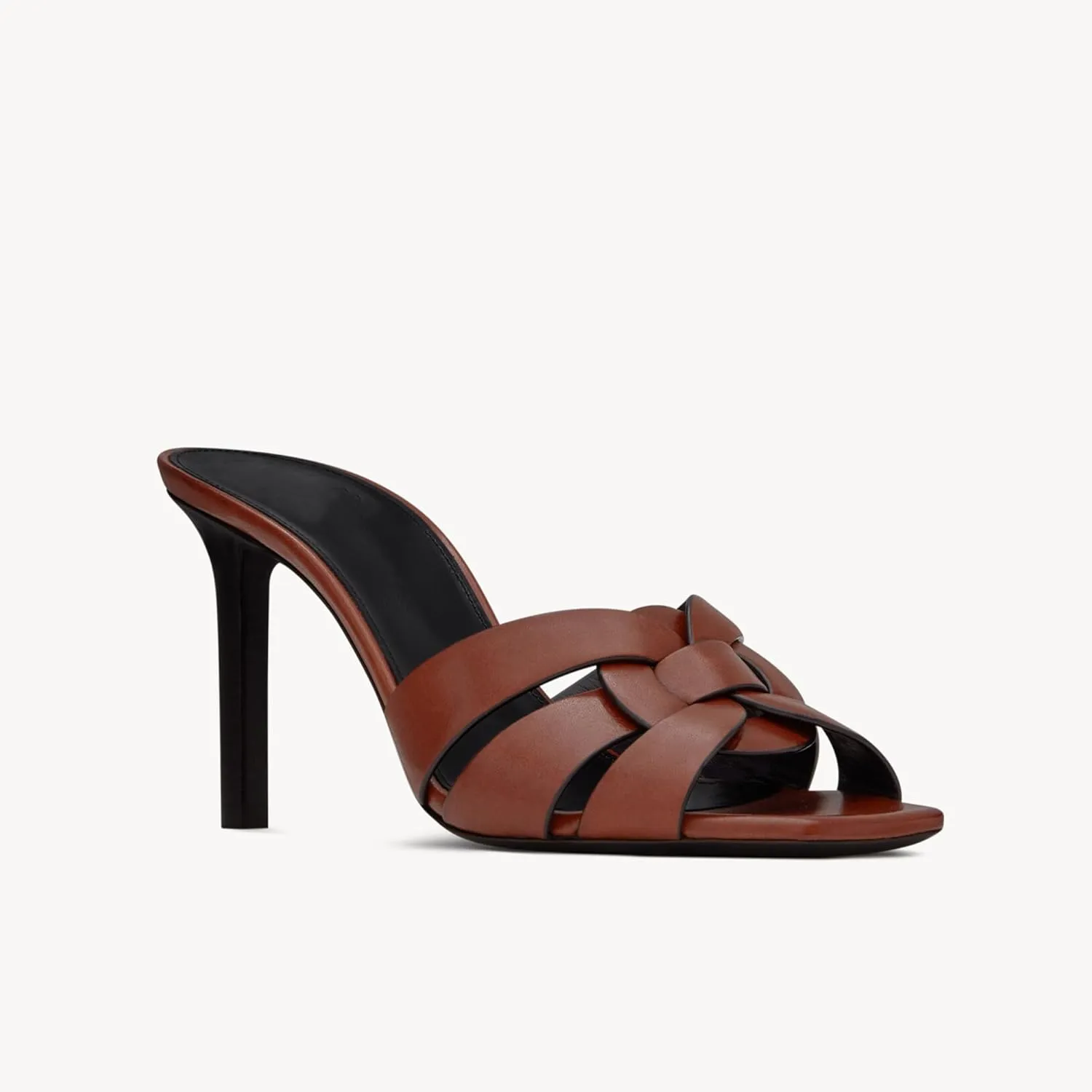 Arqa Open Toe Heeled Mules for Women with Intertwining Straps Featuring Squared Toe & Stiletto Heel Pumps Wedding Dress Slip on Sandals