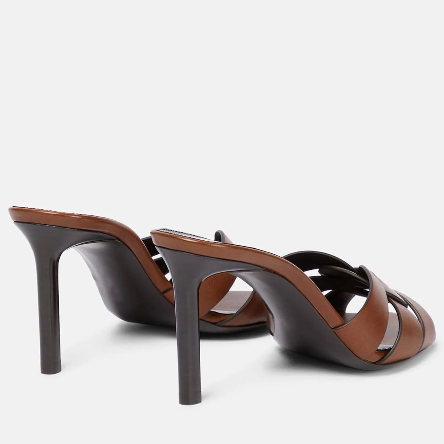 Arqa Open Toe Heeled Mules for Women with Intertwining Straps Featuring Squared Toe & Stiletto Heel Pumps Wedding Dress Slip on Sandals