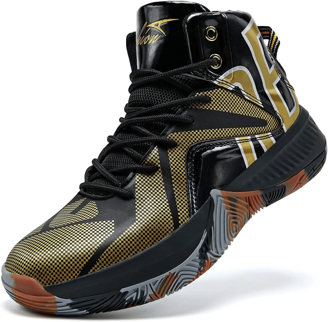 ASHION Mens Basketball Shoes Lightweight Breathable Sneakers Anti Slip Sports Shoes for Running Walking