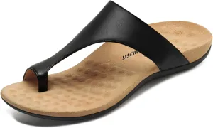 Athlefit Orthopedic Sandals for Women Arch Support Flip Flops Comfortable Walking Orthotic Thong Sandals