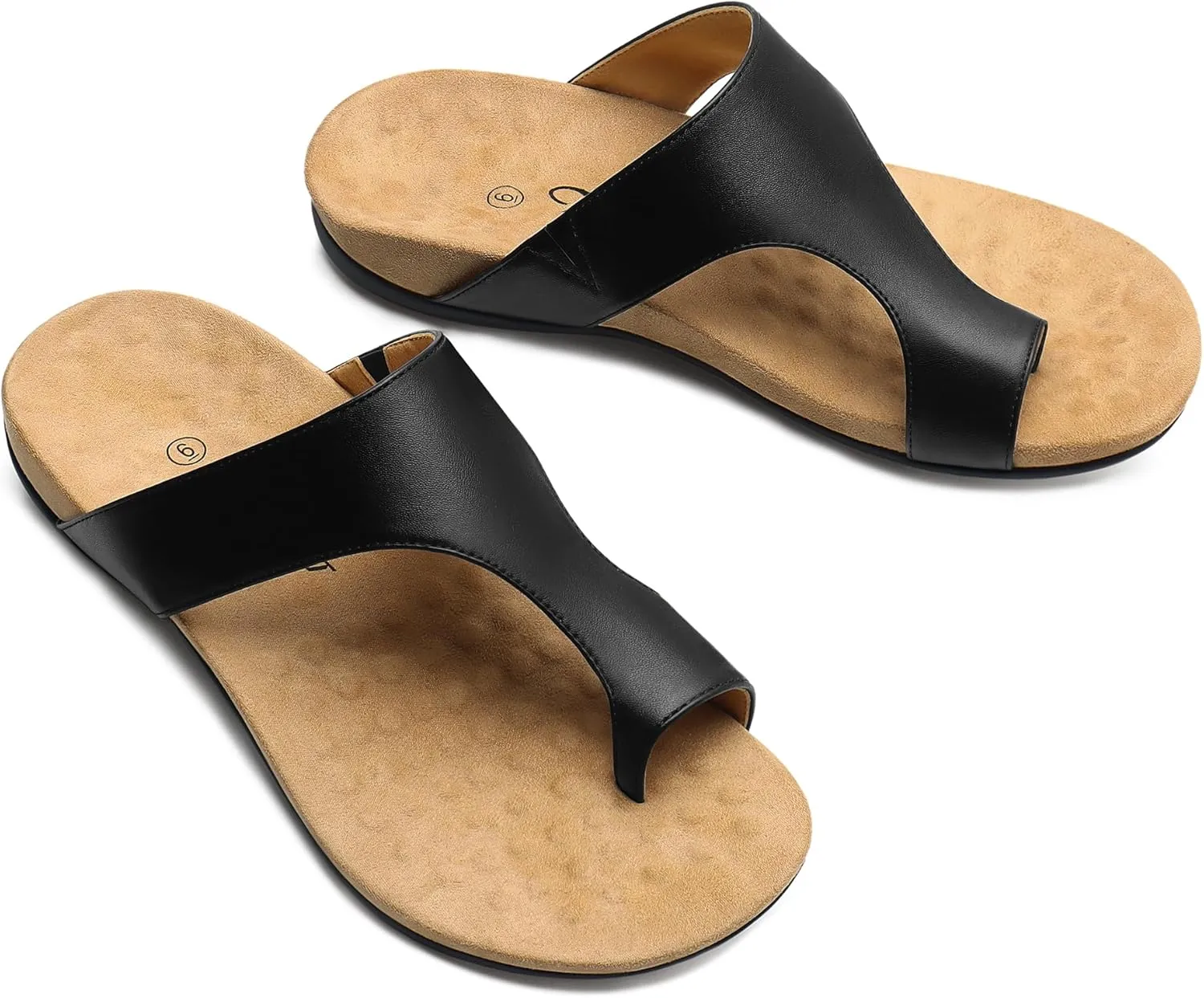 Athlefit Orthopedic Sandals for Women Arch Support Flip Flops Comfortable Walking Orthotic Thong Sandals