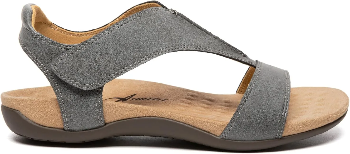 Athlefit Orthopedic Sandals for Women Comfortable Beach Orthotic Sandals with Arch Support
