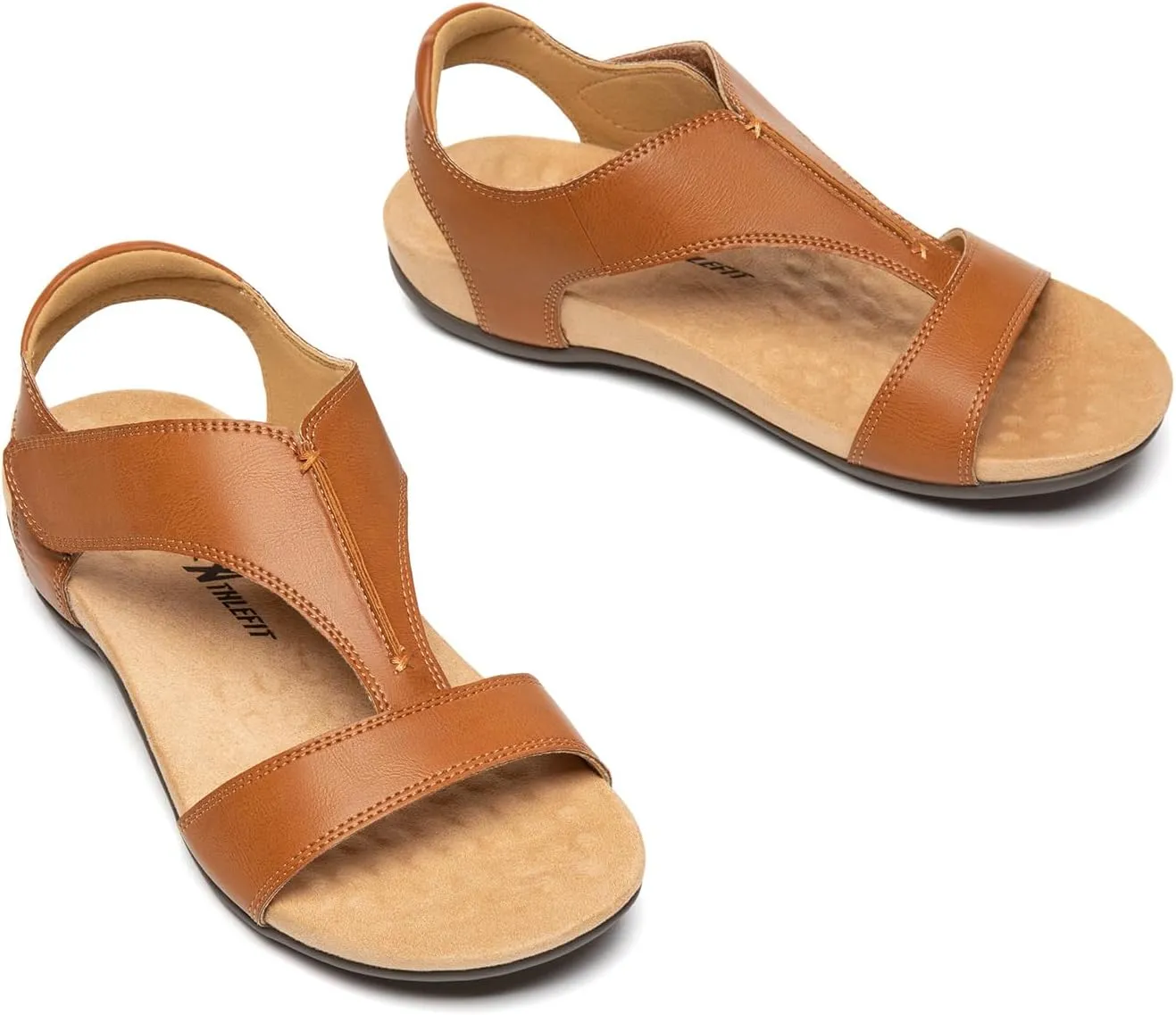 Athlefit Orthopedic Sandals for Women Comfortable Beach Orthotic Sandals with Arch Support