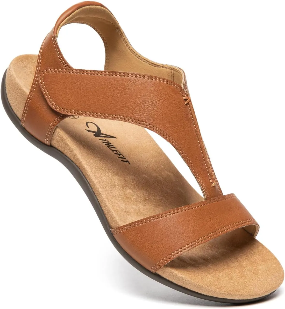 Athlefit Orthopedic Sandals for Women Comfortable Beach Orthotic Sandals with Arch Support