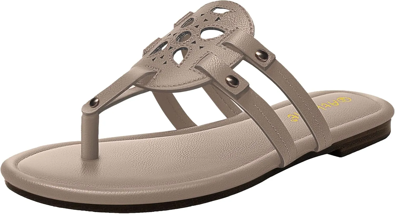 Athlefit Womens Flat Sandals Flip Flops Casual Slip on Comfortable Thong Beach Sandal for Women Dressy