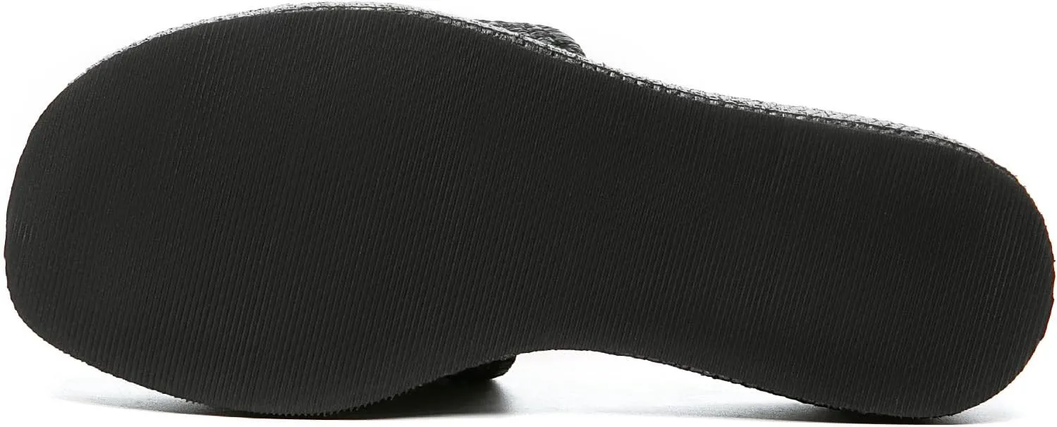 Athlefit Women's Slip On Platform Sandals Casual Bohemia Open Toe Summer Beach Flatform Slide Sandals