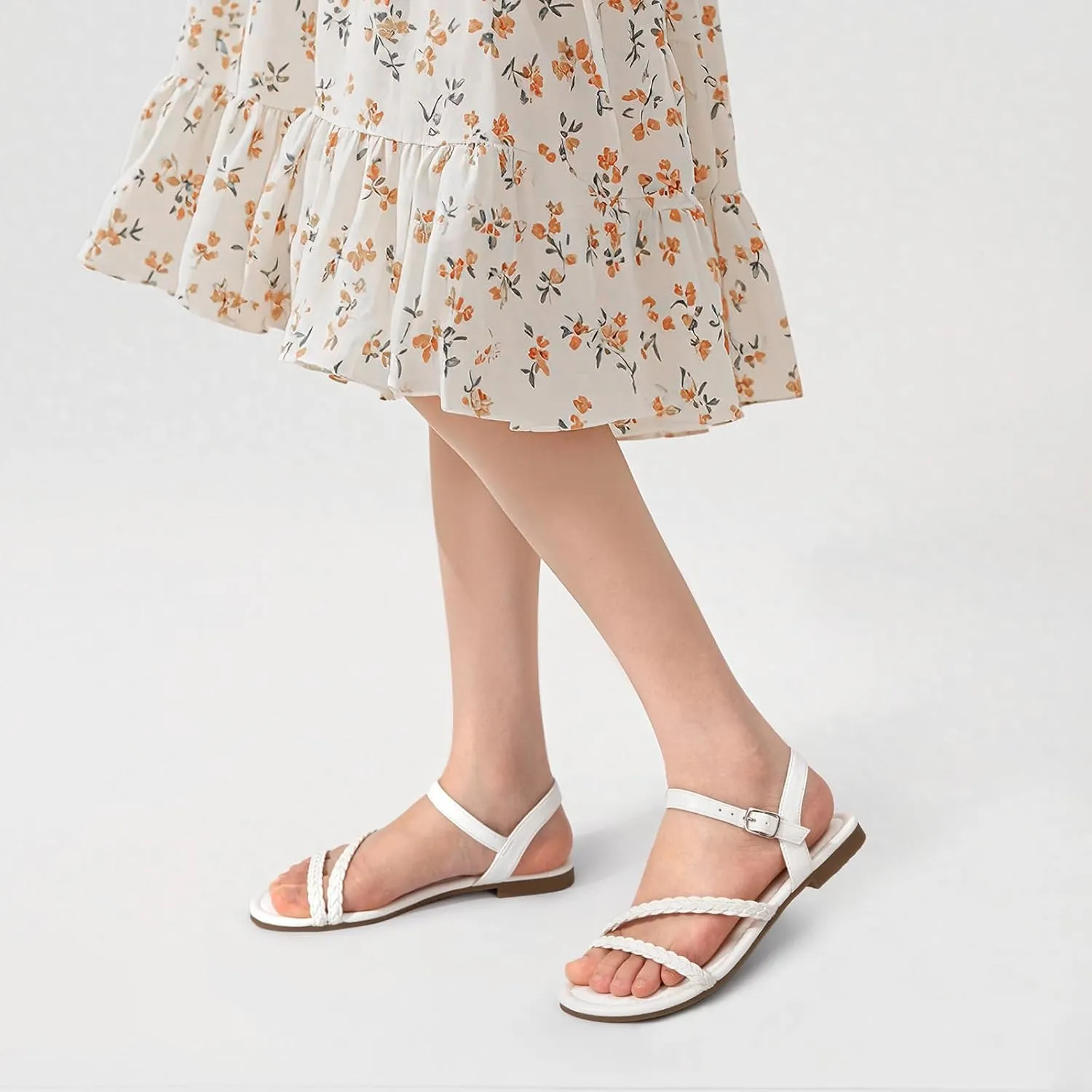 ATHMILE Womens Sandals Dressy Summer Flat Comfortable On Beach Gladiator Cute Slides Casual Braided Sandals for Women 2025 Size 5-10