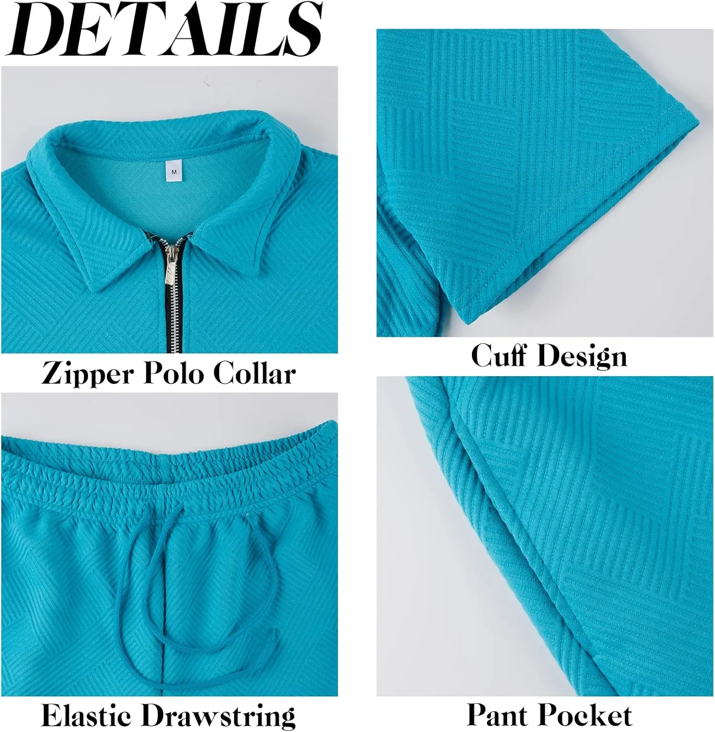 Aulemen Mens 2 Piece Zip Tracksuit Short Sleeve Print Polo Shirt and Shorts Sets Summer Outfits for Men