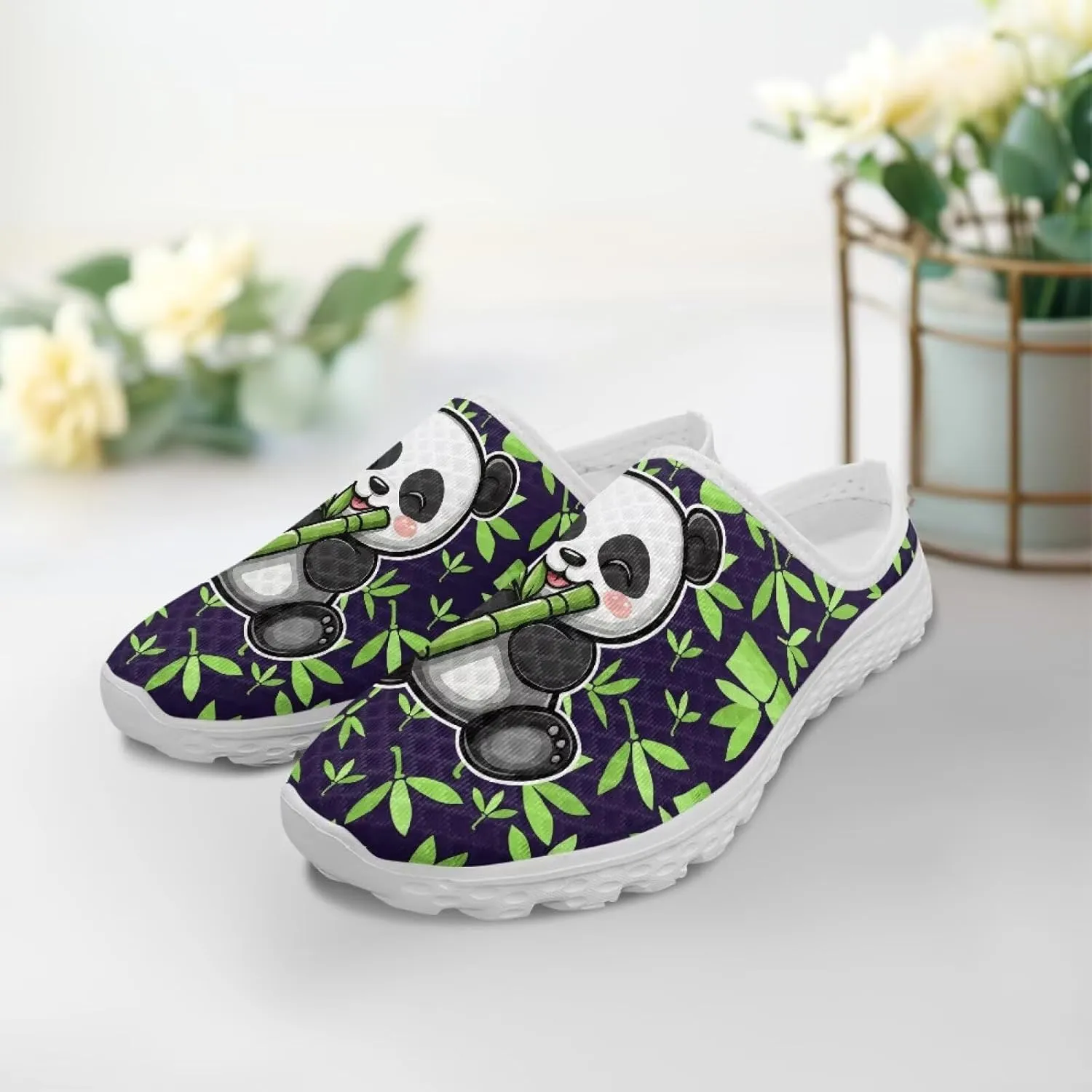 Backless Mesh Slip-On Mule Shoes for Women - Light, Comfort, Non-Slip, Easy Wear for Walking, Camping