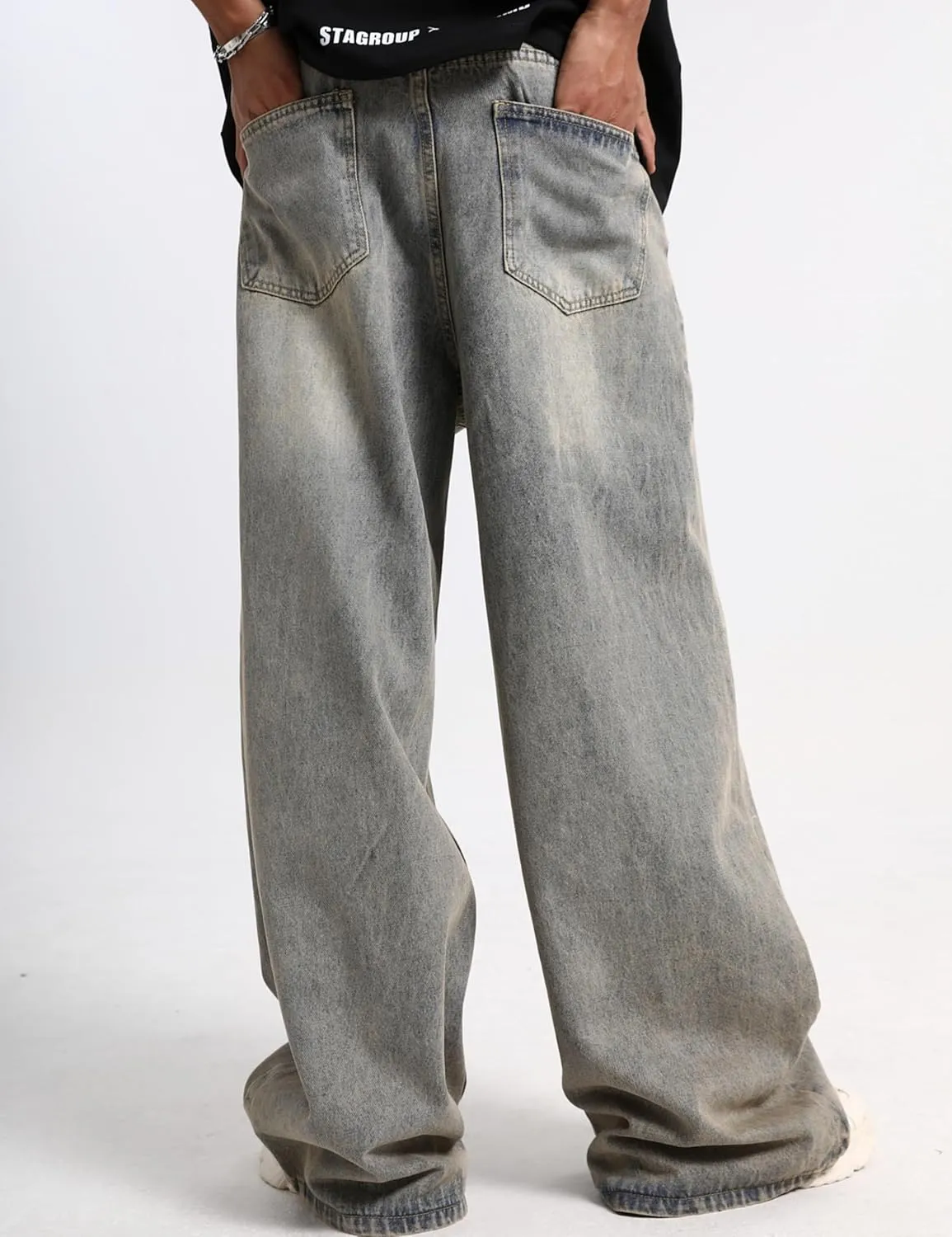 Baggy Jeans Men Y2K Harajuku Loose Fit Pants Skater Jeans Streetwear Pants Vintage Jeans