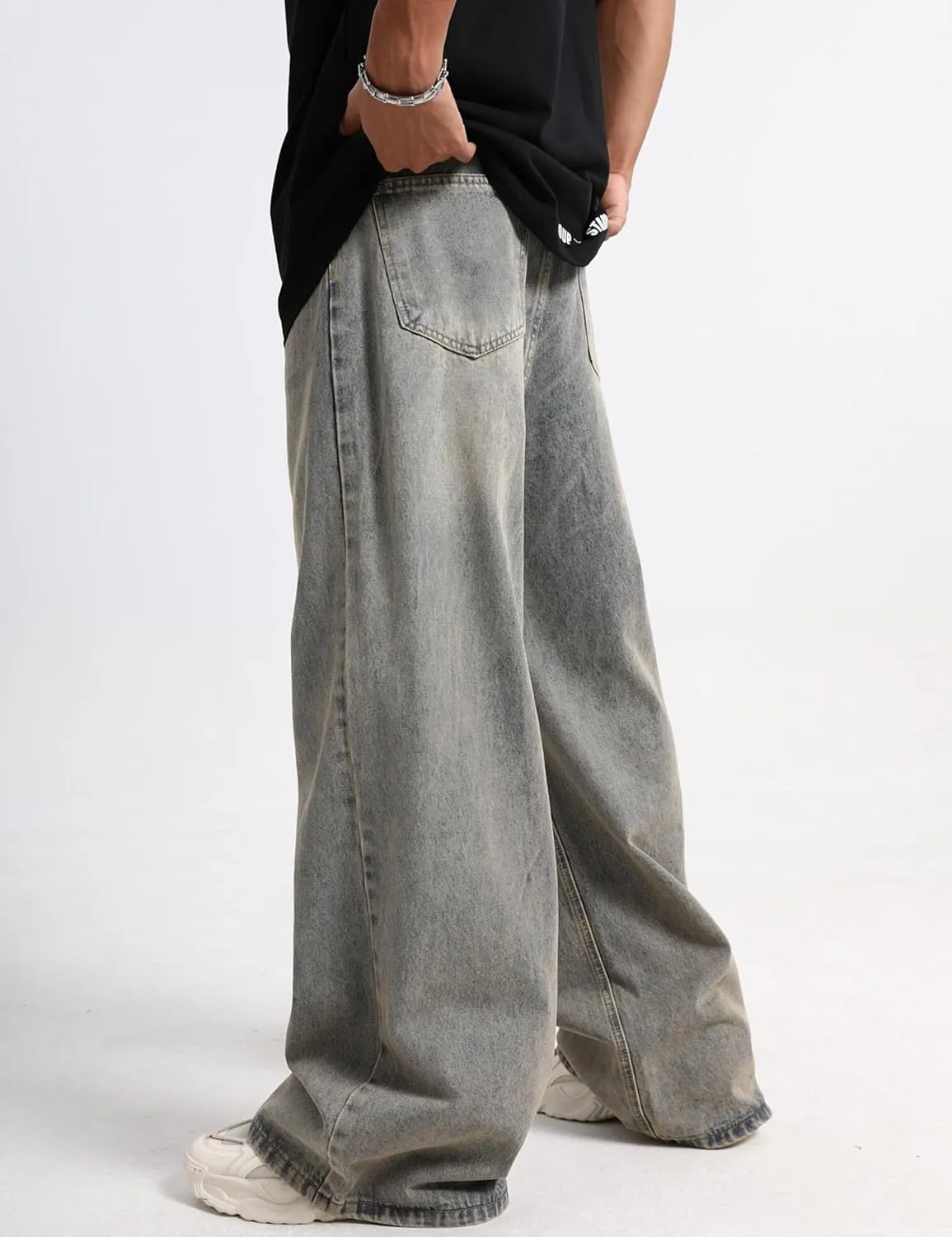 Baggy Jeans Men Y2K Harajuku Loose Fit Pants Skater Jeans Streetwear Pants Vintage Jeans