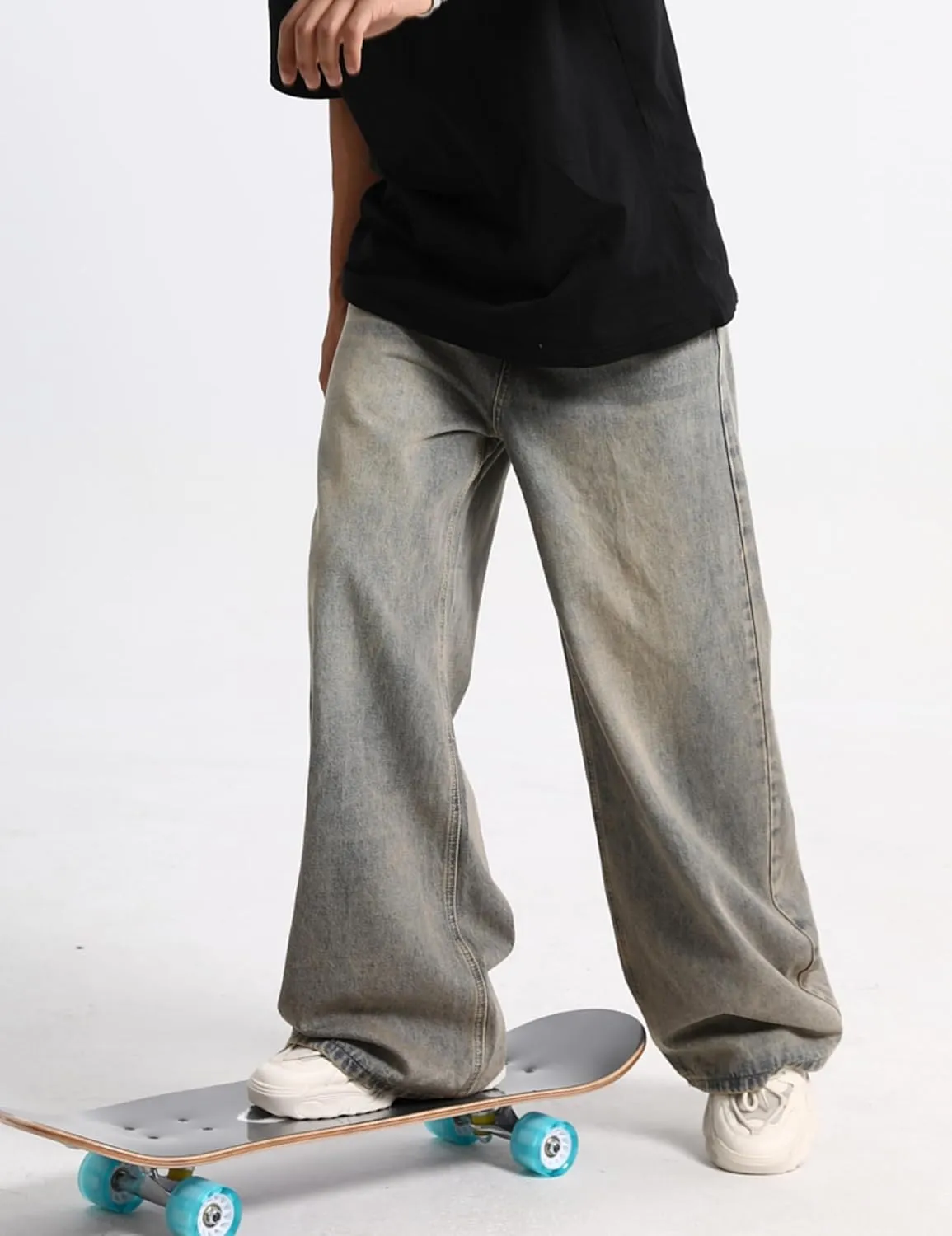 Baggy Jeans Men Y2K Harajuku Loose Fit Pants Skater Jeans Streetwear Pants Vintage Jeans