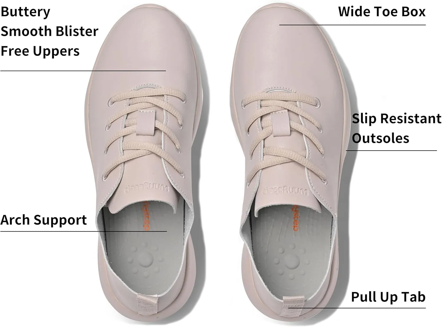 Balance Runner Comfortable Leather Sneakers for Women and Men, Non-Slip Arch Support Walking Shoes, Casual and Work Shoes for Women, Fashion Sneakers for Office, Black, White, Tan Running Shoes and Casual Shoes for All day