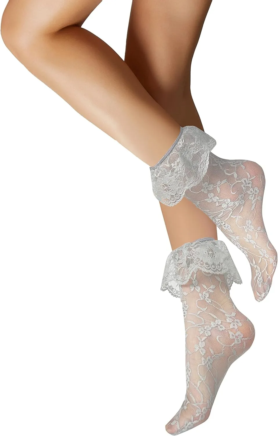 Benefeex Sox Womens Sheer Lace Loose Socks Decorated Mesh Slouch Socks Transparent See Through Clear Tulle Socks Gifts