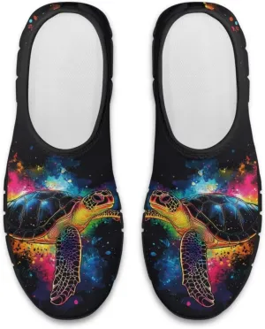 Binienty Casual Sneakers for Women Men Sea Turtle Animal Print Loafers Arch Support Low Cut Platform Loafers
