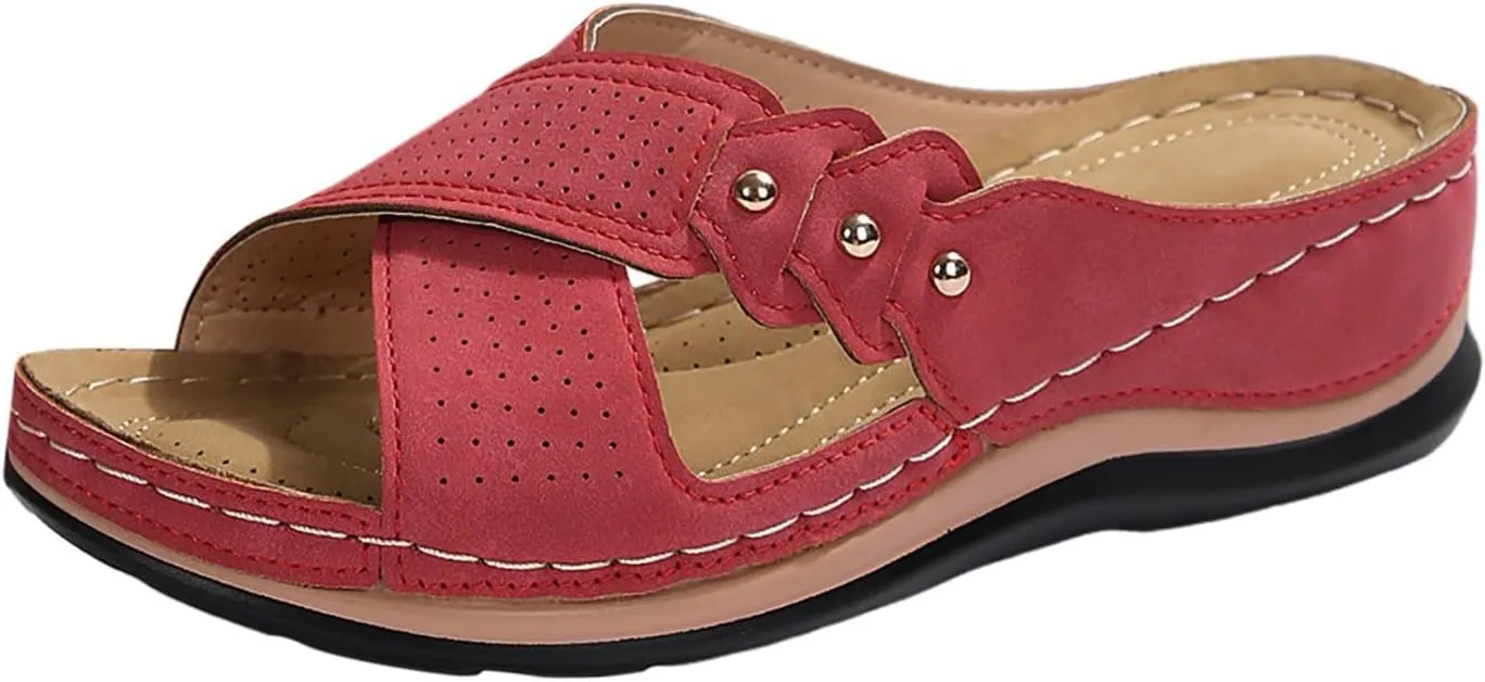Breathable Mesh Orthopedic Sandals for Women Dressy Damping Sole Upgradation Stretch Sandals Arch Support Walking Summer