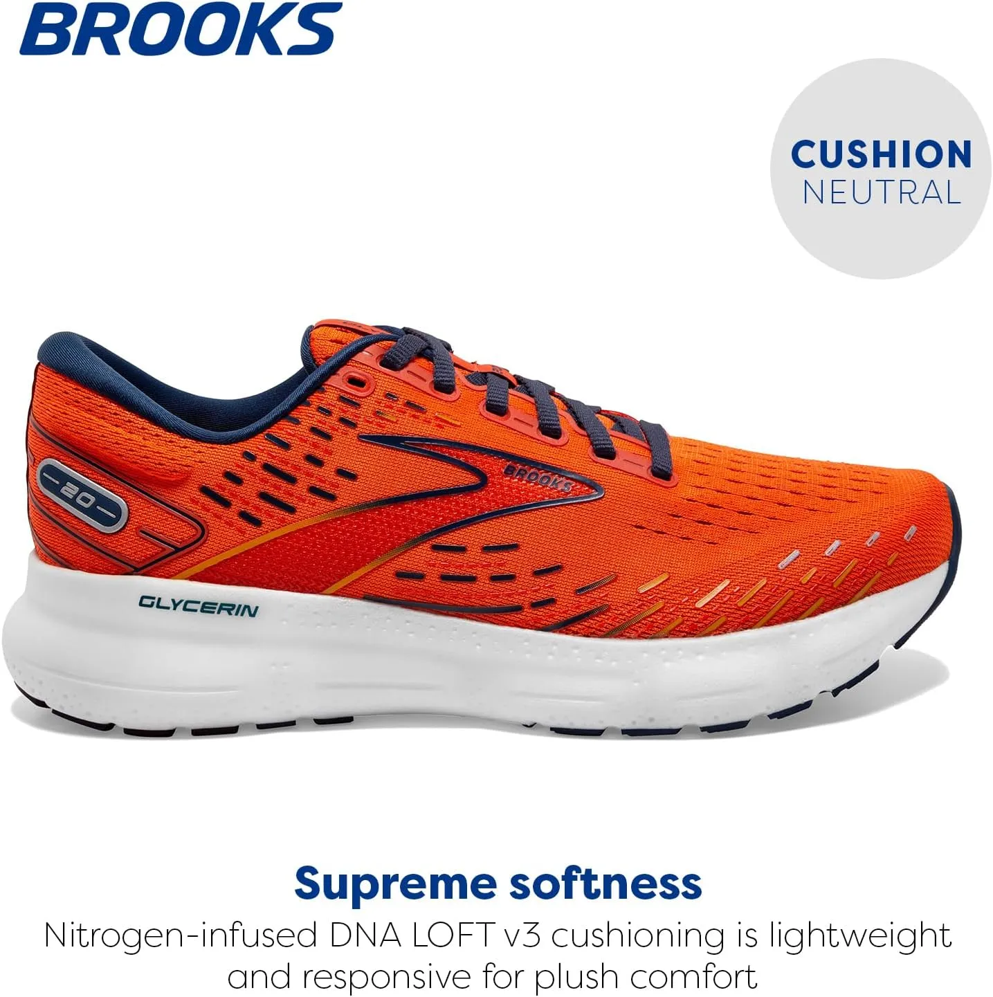 Brooks Men's Glycerin 20 Neutral Running Shoe