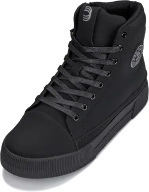 CALTO Men's Invisible Height Increasing Elevator Shoes - Zip-up Cap Toe High Top Sneaker Boots - 2.4 Inches Taller