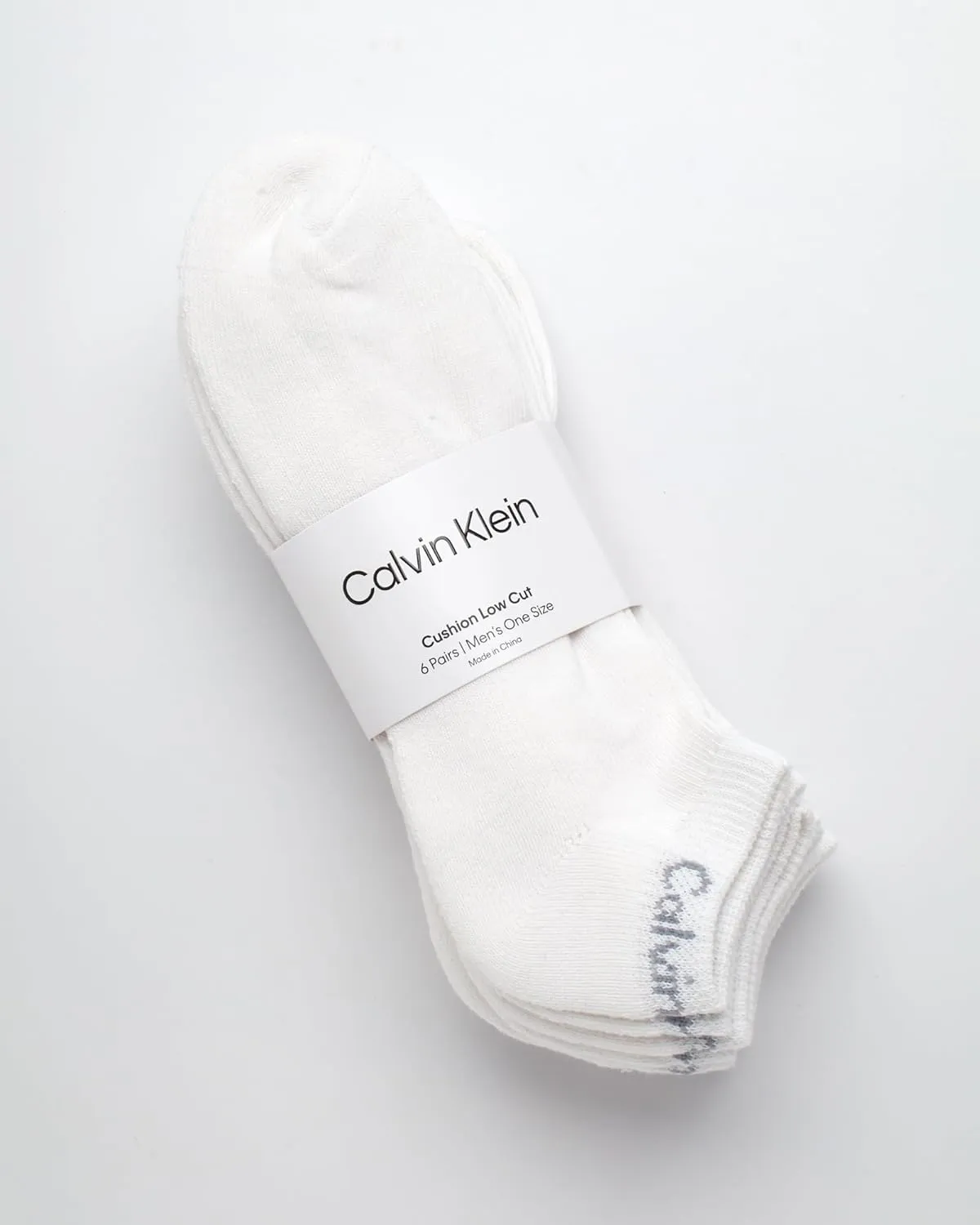 Calvin Klein Men's No Show Cushioned Athletic Low Cut Ankle Socks - 6 Pack Breathable Sport Socks for Men