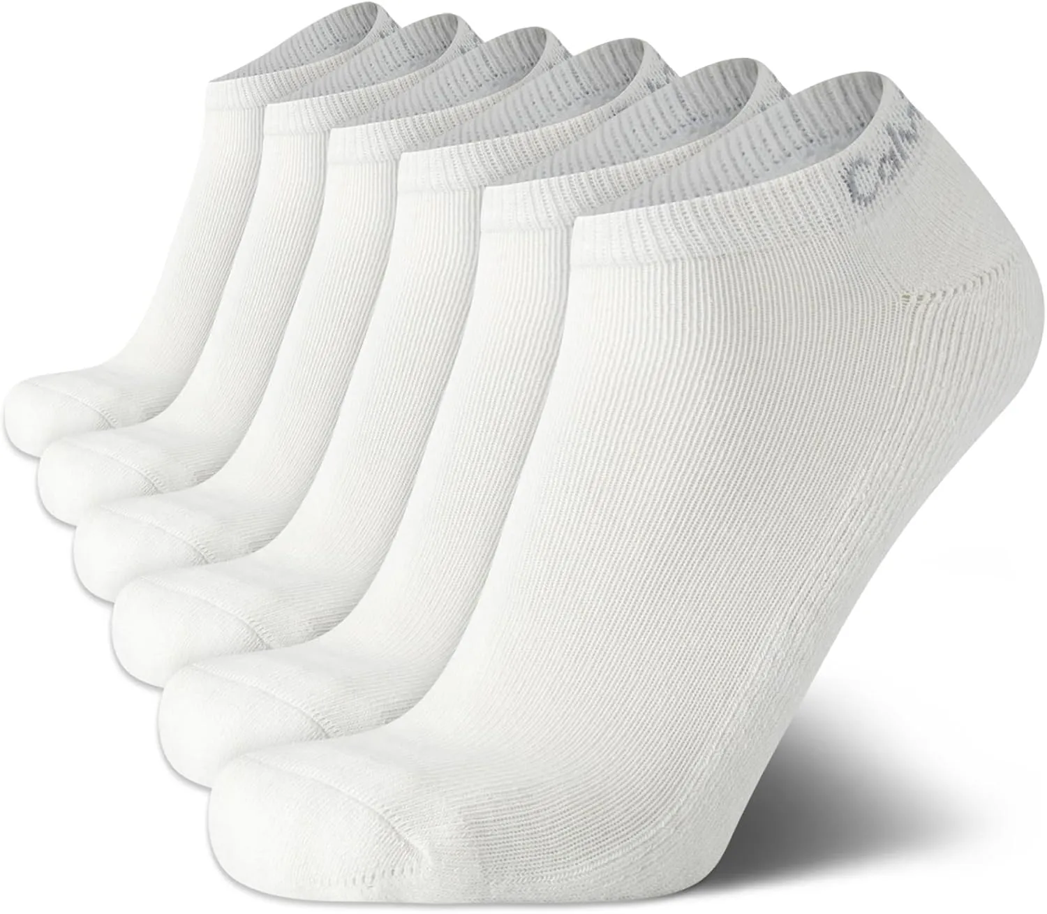 Calvin Klein Men's No Show Cushioned Athletic Low Cut Ankle Socks - 6 Pack Breathable Sport Socks for Men