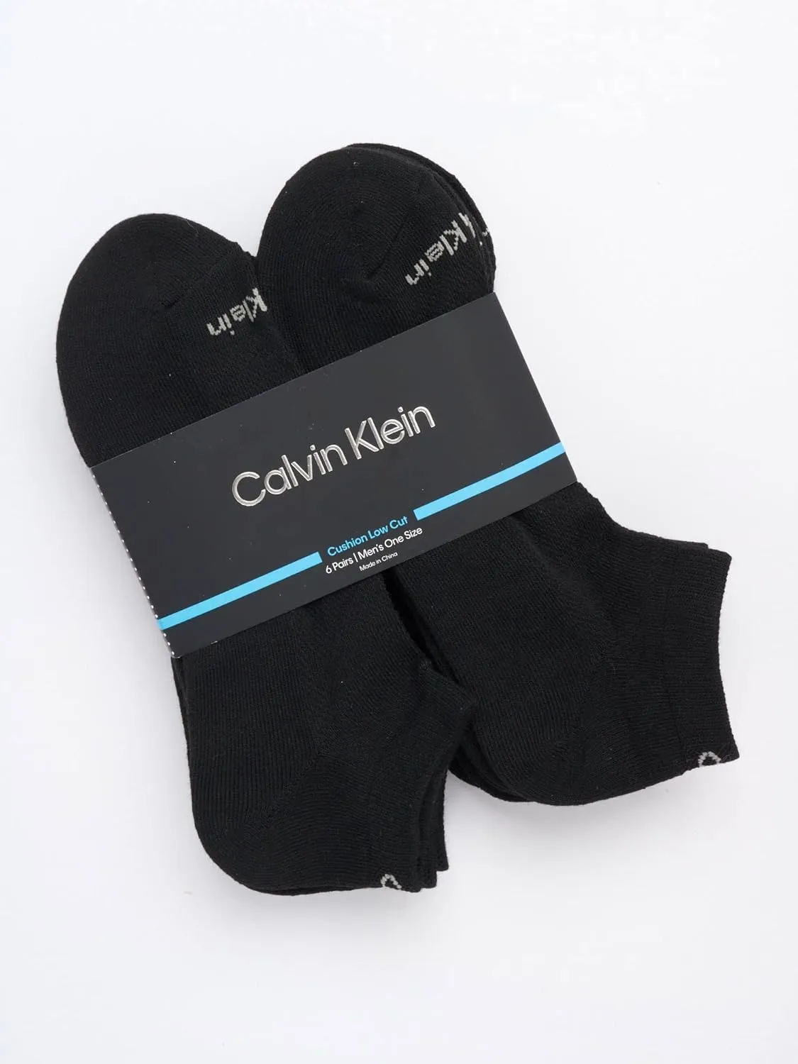 Calvin Klein Men's No Show Cushioned Athletic Low Cut Ankle Socks - 6 Pack