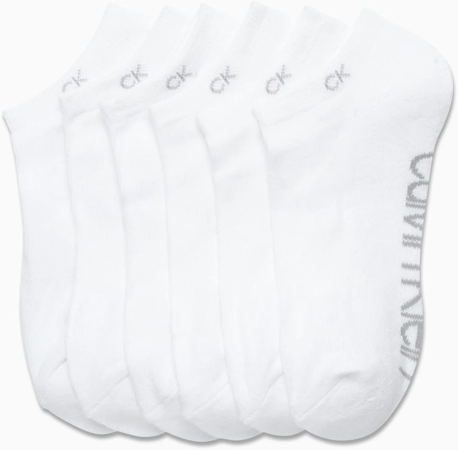 Calvin Klein Women's Low Cut Socks 6 Pack Performance Cushion Comfort No Show Socks - Breathable Athletic Socks for Women4-10