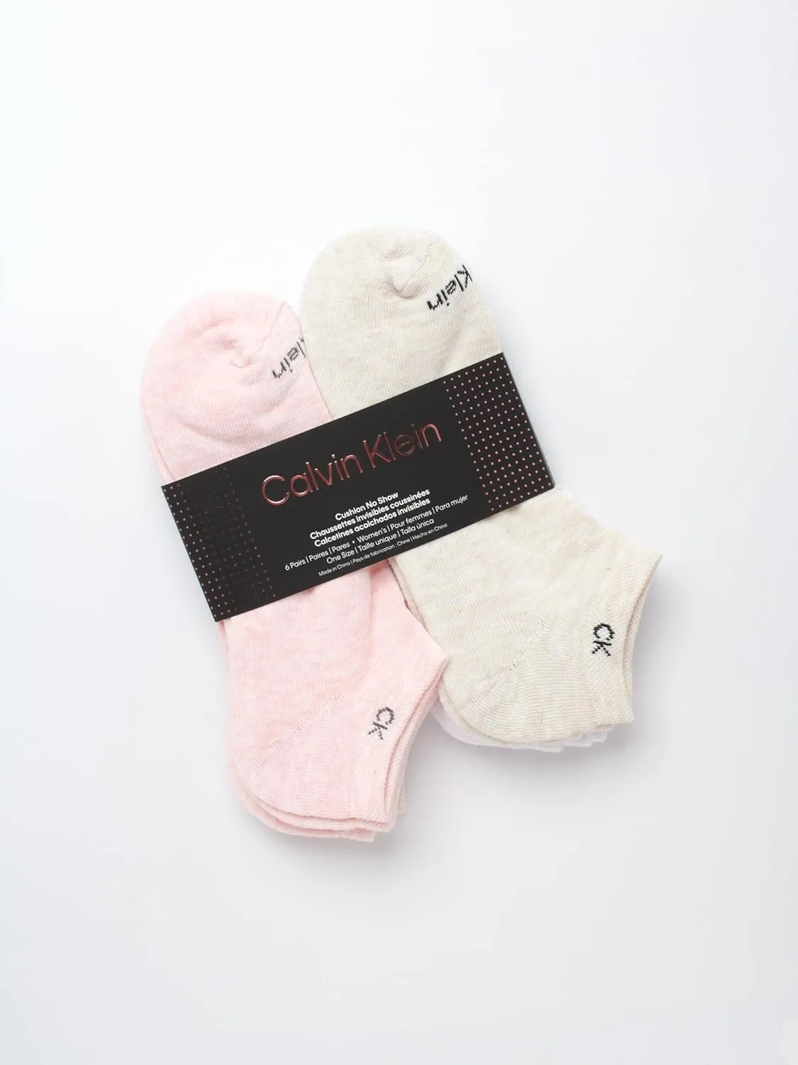 Calvin Klein Women's Low Cut Socks 6 Pack Performance Cushion Comfort No Show Socks - Breathable Athletic Socks for Women4-10