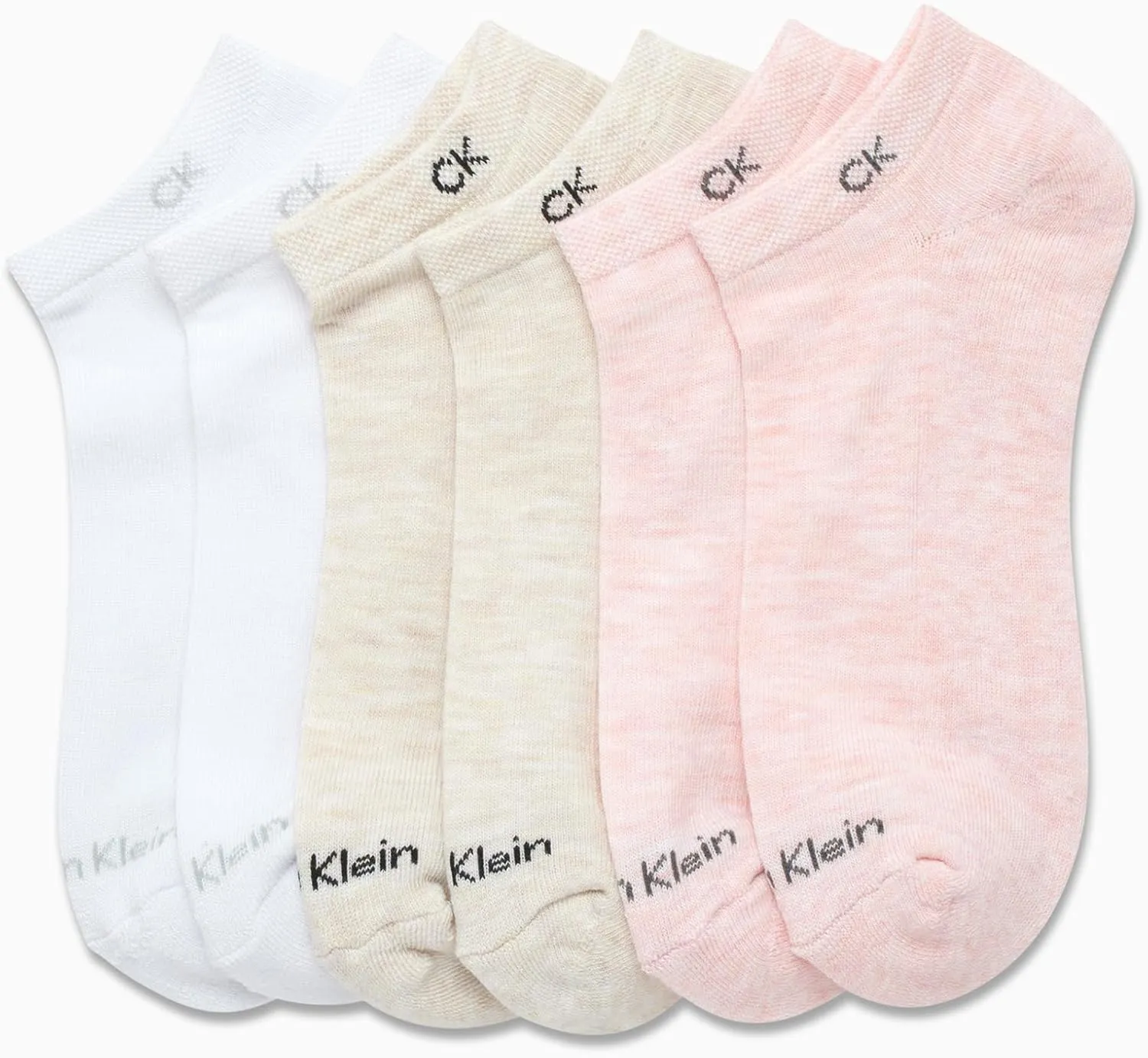 Calvin Klein Women's Low Cut Socks 6 Pack Performance Cushion Comfort No Show Socks - Breathable Athletic Socks for Women4-10