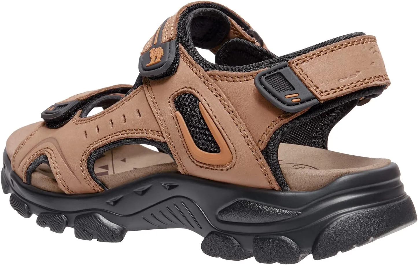 CAMEL CROWN Men's Leather Sandals Hiking Outdoor Water Beach Sports Mens Sandals for Summer with Open Toe Adjustable Straps