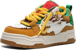 Chunky Sneakers for Men, Street Platform Shoes, Unique 3D Dragon, Height Boost, Urban Trendy Y2K Skate Hip Hop, Limited