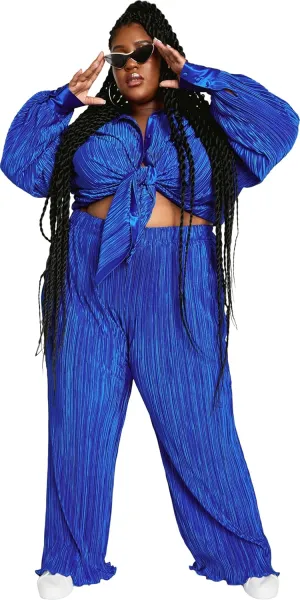 CITY CHIC Women's Plus Size Pant-Andi Wide Leg Plisse