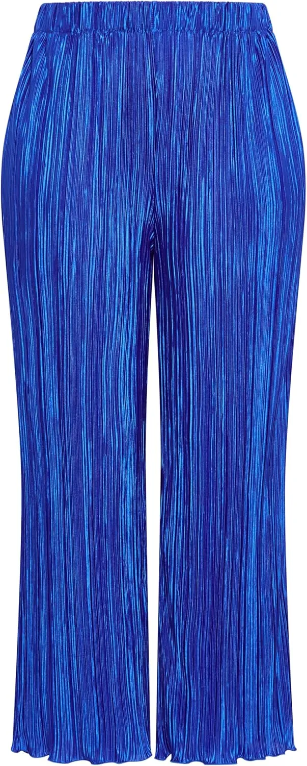 CITY CHIC Women's Plus Size Pant-Andi Wide Leg Plisse