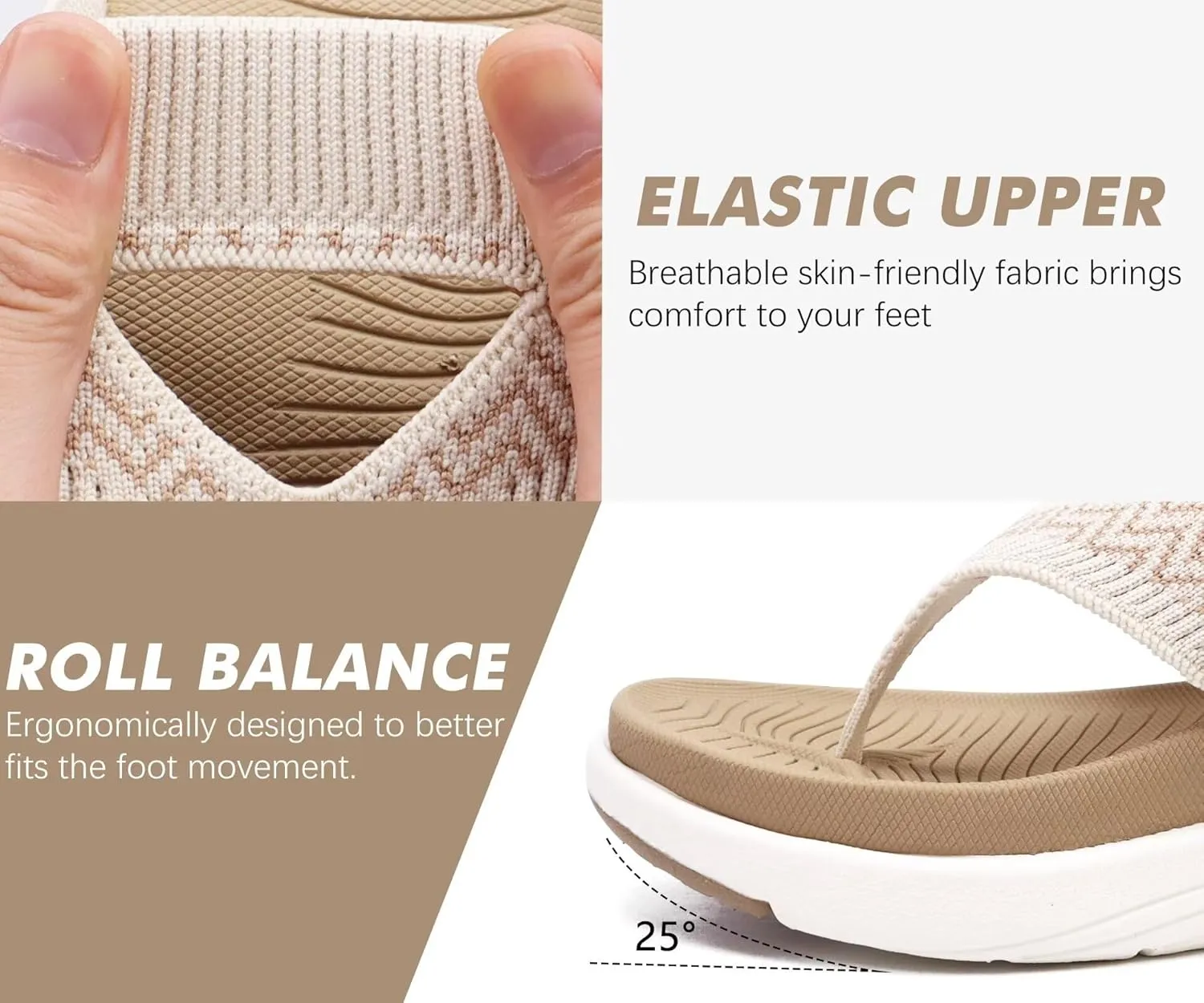COFACE Womens Fashion Orthotic Flip Flops Recovery Walking Lightweight Athletic Thick Yoga Mat Cushion Thong Sandals With Comfortable Plantar Fasciitis Arch Support