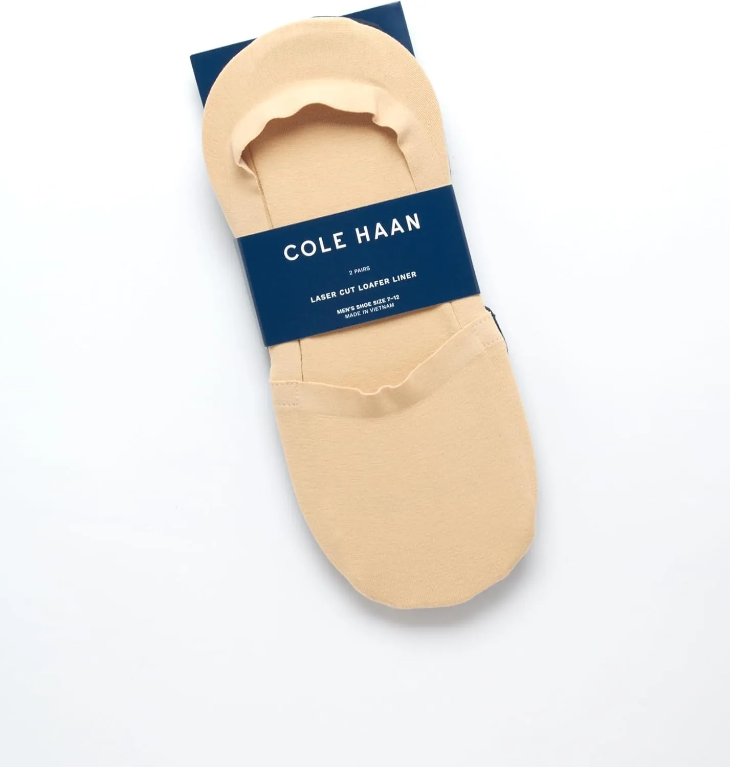 Cole Haan Men's Socks - Non-Slip Ultra Low Cut Liner Socks with Silicon Heel Grip (2 Pack)