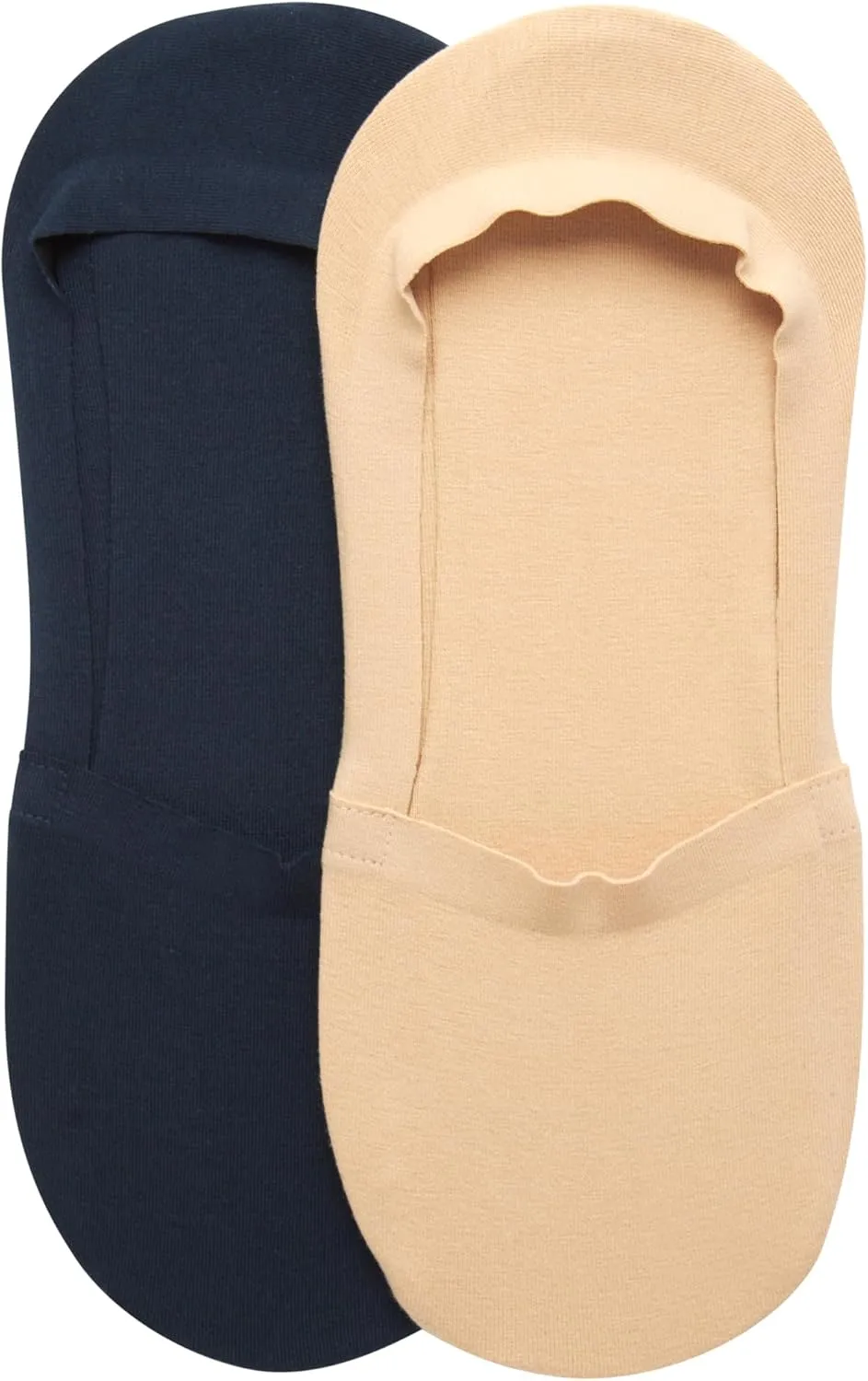 Cole Haan Men's Socks - Non-Slip Ultra Low Cut Liner Socks with Silicon Heel Grip (2 Pack)