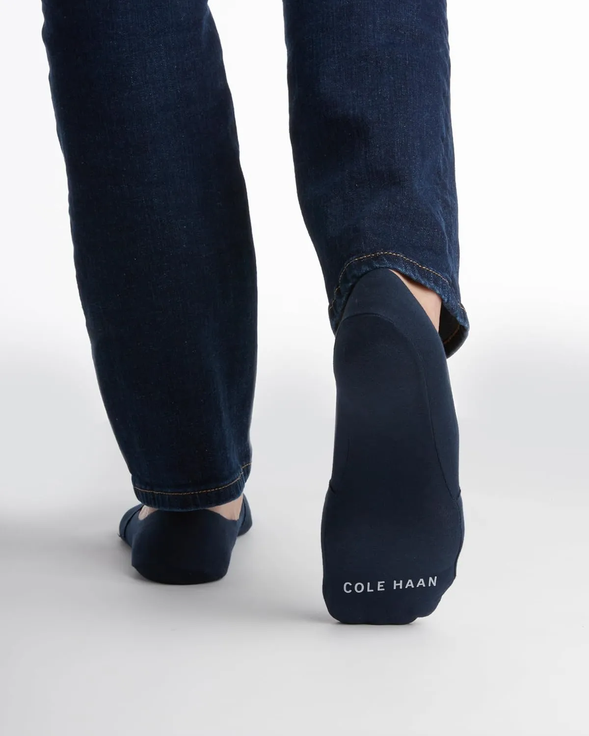 Cole Haan Men's Socks - Non-Slip Ultra Low Cut Liner Socks with Silicon Heel Grip (2 Pack)